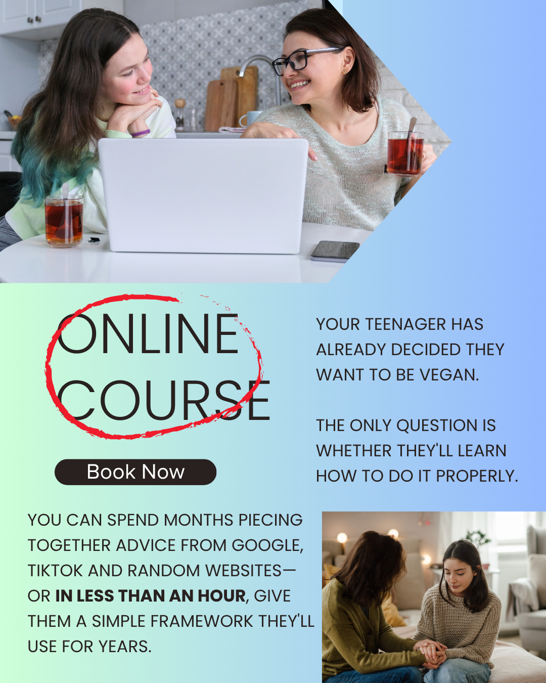 COMING SOON Nourished Vegan - a teenager's guide THE COURSE